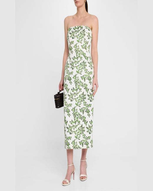 Leila Hand-Embroidered Dress, Almond White main image 0