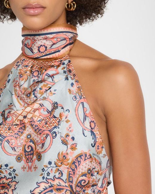 Zimmermann Pink Aster Scarf Top