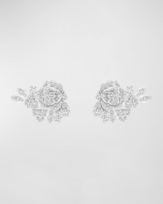 Piaget Multicolor Rose 18k White Gold Diamond Earrings