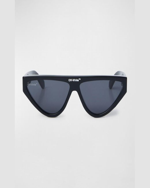 Off-White c/o Virgil Abloh Blue Gustav Logo-Bridge Contemporary Sunglasses for men