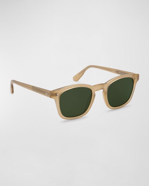 Krewe Green Parker Acetate Square Sunglasses for men