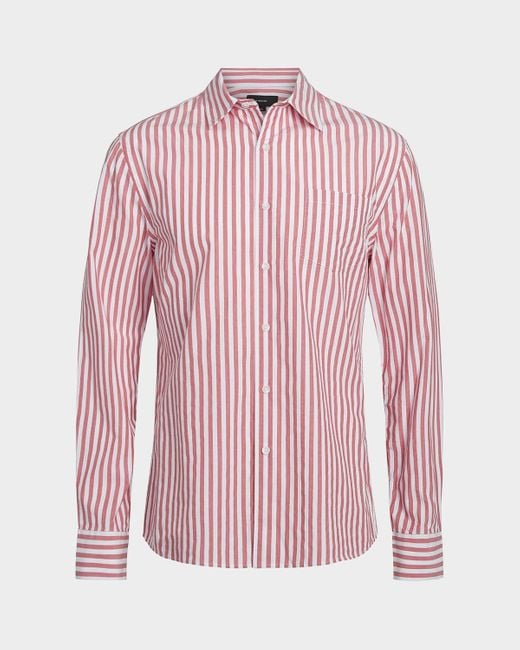 Vince Pink Hermosa Stripe Sport Shirt for men