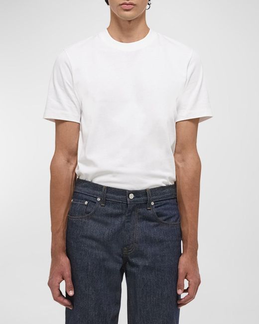 Helmut Lang White Logo-Back Short-Sleeve Heavy Cotton T-Shirt for men