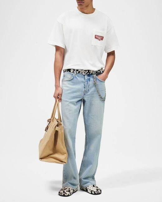 Represent Blue Boot-Cut Jeans for men