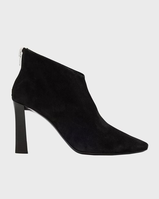 Giuseppe Zanotti Black Sensorial Suede Leather Ankle Booties