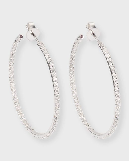 Roberto Coin White 18k Extra-large Diamond Hoop Earrings