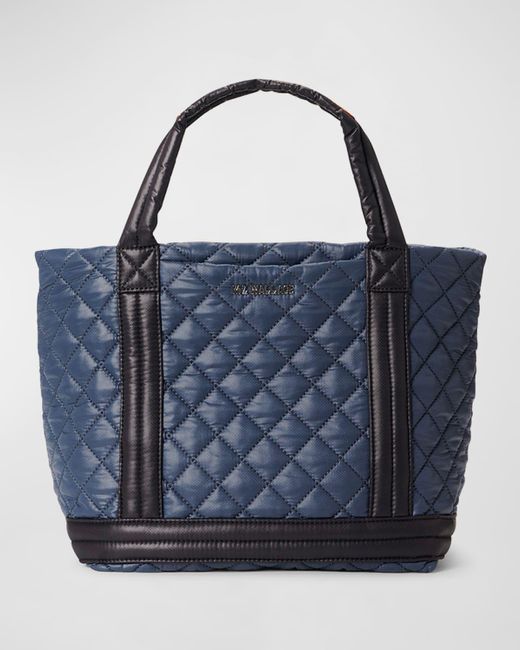 MZ Wallace Blue Empire Small Quilted Tote Bag