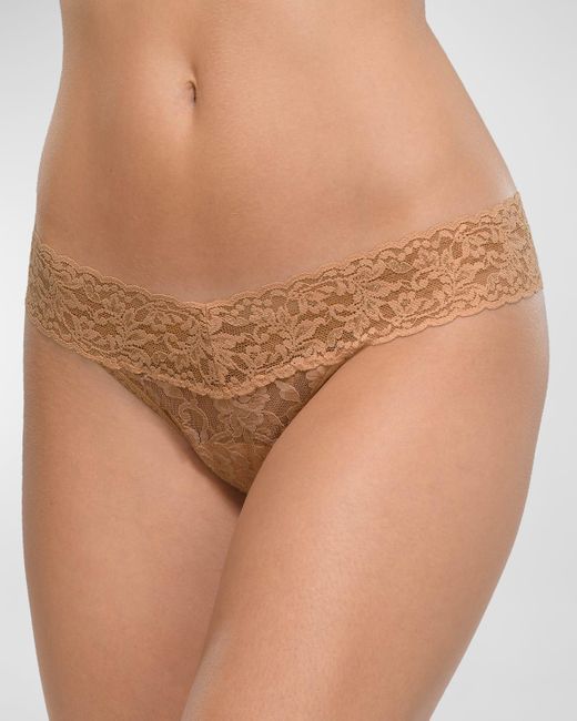Hanky Panky Brown Signature Lace Low-Rise Thong