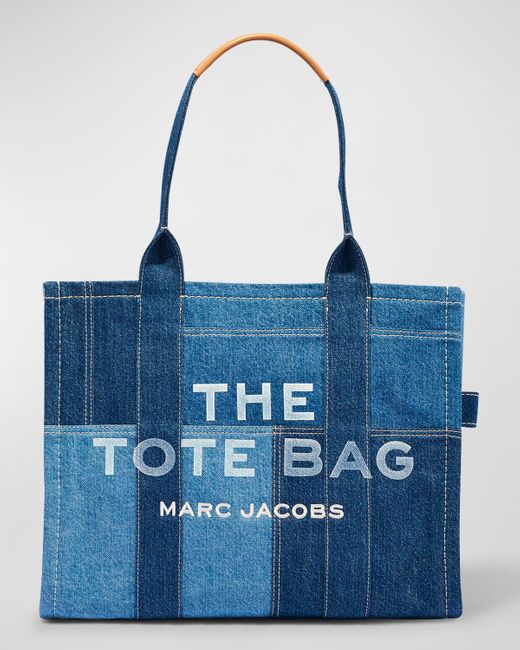 Marc Jacobs Blue The Denim Large Tote Bag