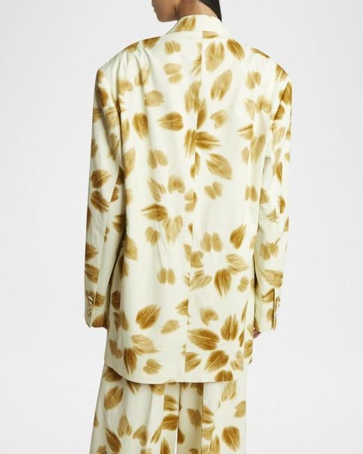 Dries Van Noten Metallic Blessy Oversized Double-Breasted Jacket