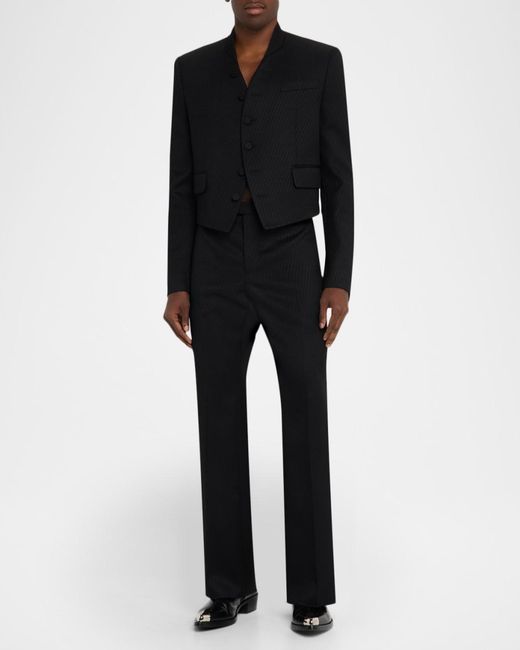 McQueen Black Apos;S Shrunken Exploded Tweed Blazer for men