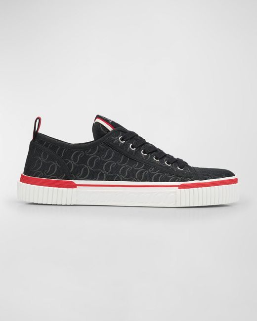 Christian Louboutin Natural Pedro Junior Cl Canvas Low-Top Sneakers for men