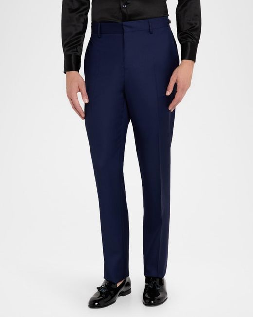 Versace Blue Apos;S Wool Pants for men