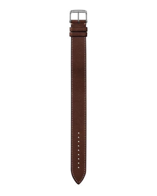 Tom Ford Brown Large Calf Leather Strap With Ecru Stitching for men