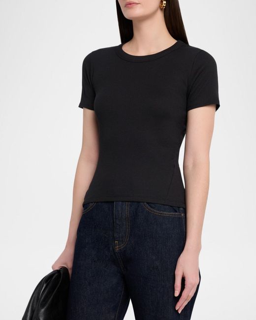 Rag & Bone Black The Essential Ribbed Tee