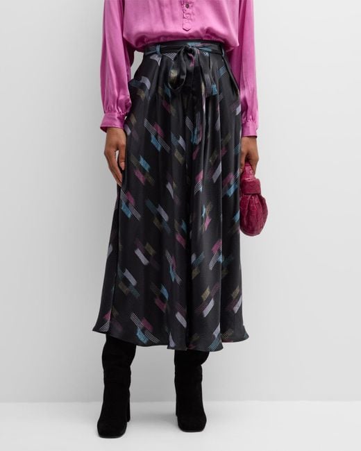 Xirena Multicolor Bella Abstract-Print A-Line Midi Skirt