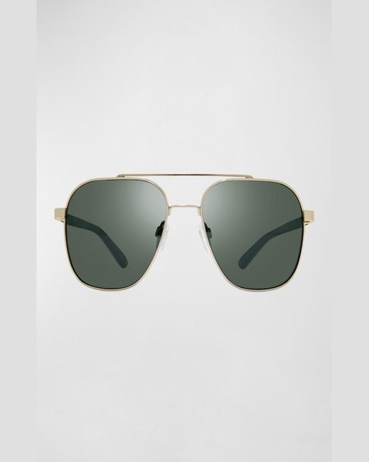 Revo Metallic Harrison Metal/acetate Aviator Sunglasses for men