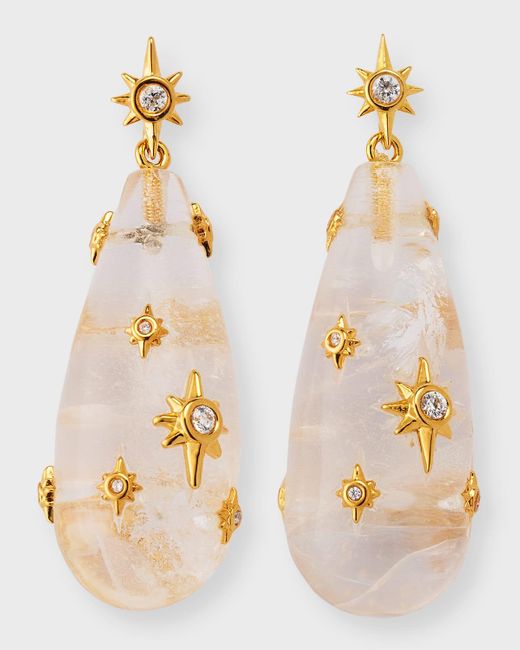 Zimmermann Metallic Crystal Drop Earrings