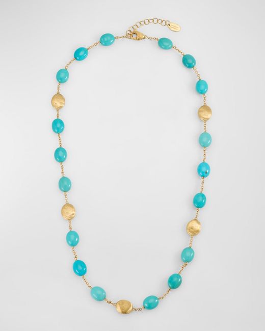 Marco Bicego Blue 18k Yellow Gold Siviglia Turquoise Necklace