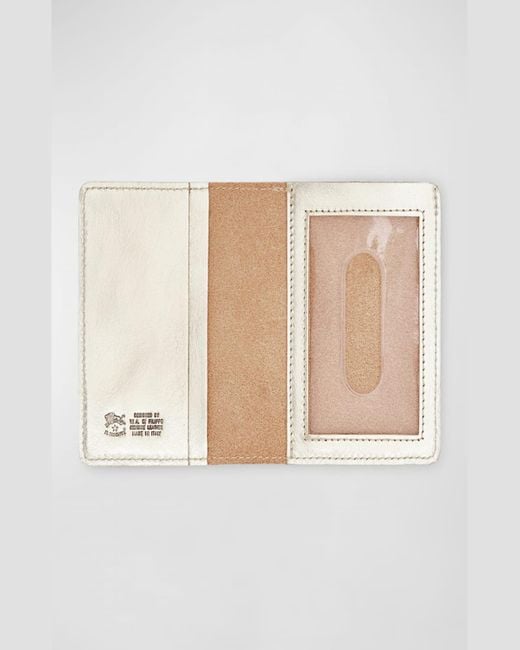Il Bisonte Natural Classic Bifold Leather Card Case