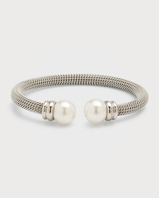 Majorica Tender Kissing Pearl Bracelet, Gray/white