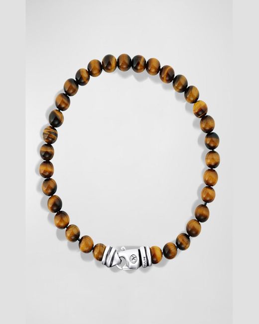 David Yurman Metallic Spiritual Beads Bracelet With Silver, 6mm for men