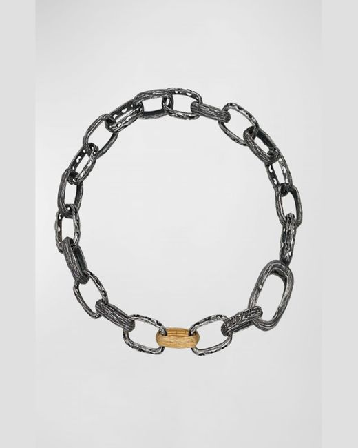 MARCO DAL MASO Metallic Warrior Link Bracelet With Clasp for men