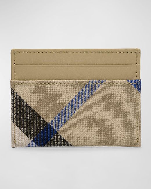 Burberry Natural Check Leather Card Case