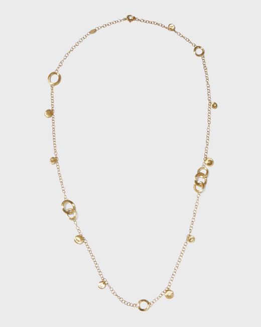 Marco Bicego Multicolor 18k Jaipur Yellow Gold Long Charm Necklace