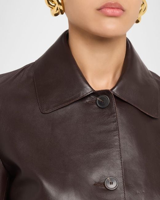 Arma Brown Emy Buttery Leather Jacket
