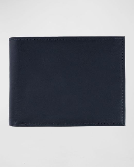 Trafalgar Blue Sergio Leather Rfid Bifold Wallet With Id Slot for men