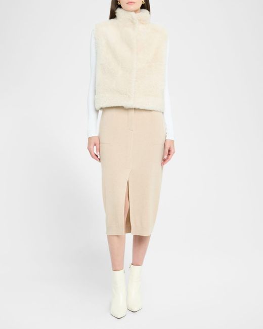 UTZON Natural Victor Reversible Shearling Vest