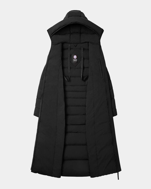 Canada Goose Clair Hooded Long Puffer Coat in Black | Lyst
