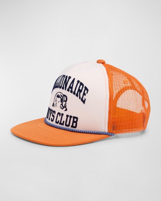 BBCICECREAM Orange Space Logo Trucker Hat for men