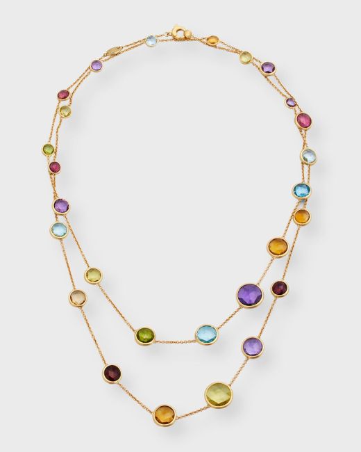Marco Bicego Multicolor Jaipur Color Long Necklace With Mixed Stones, 36"l