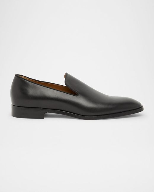 Christian Louboutin Black Danny Flex-Sole Leather Loafers for men