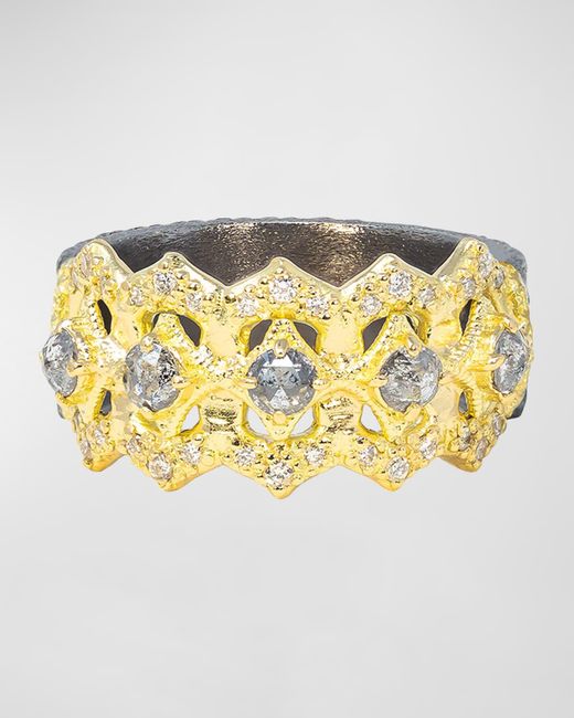 Armenta Metallic Crivelli Scroll Diamond Band Ring