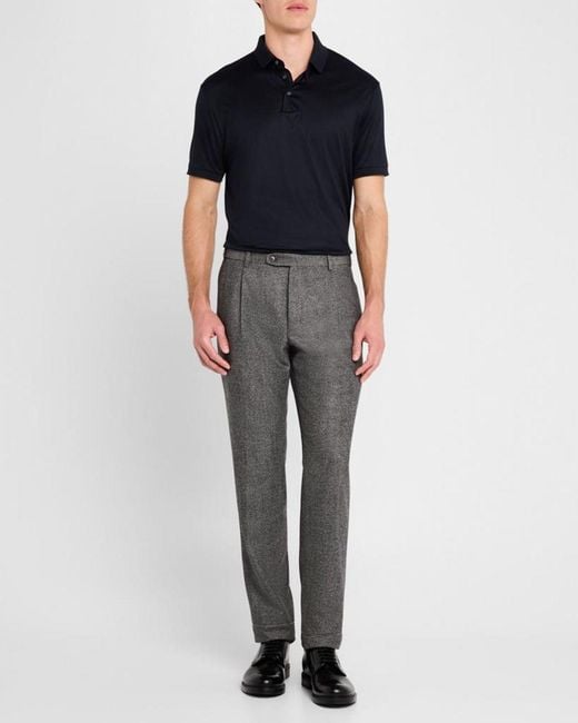 Brioni Gray Apos;S Wool Trousers for men