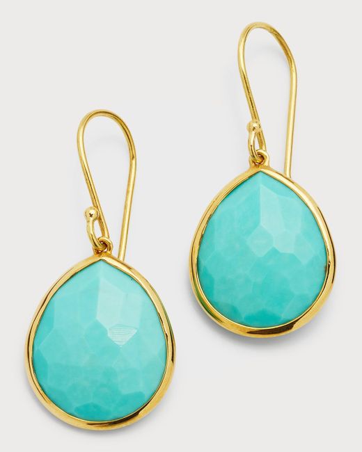 Ippolita Blue Small Teardrop Earrings In 18k Gold