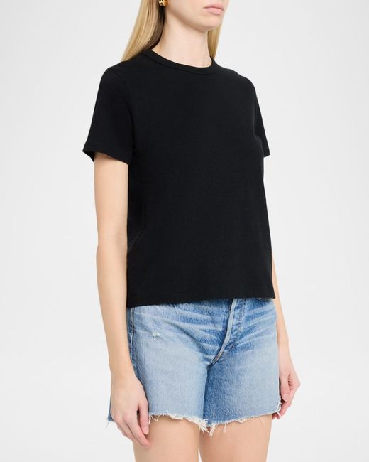Moussy Black Basic Crewneck Tee