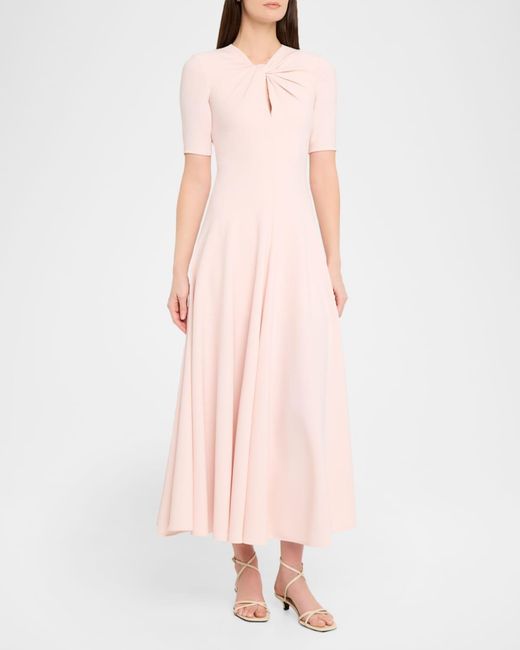 Prabal Gurung Women's Pink Twist-Neck Keyhole A-Line Midi Dress -  www.ice4pros.com.br