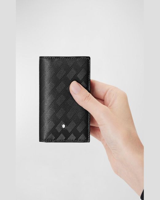 Montblanc Black Extreme 3.0 Embossed Leather Bifold Card Holder for men