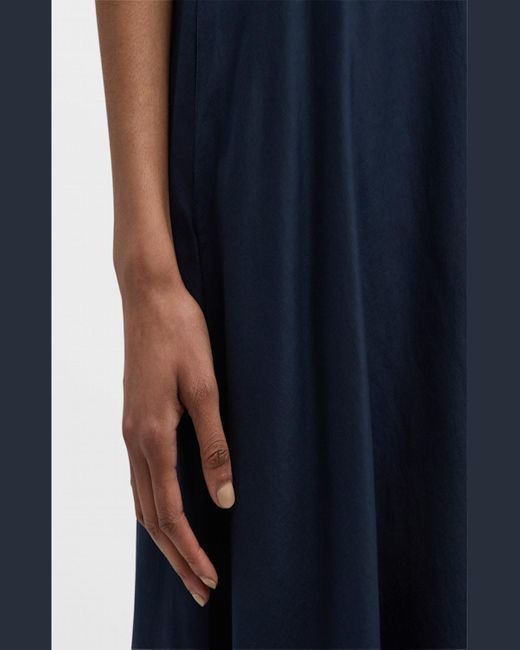 Xirena Blue Gable A-Line Cotton-Silk Maxi Skirt