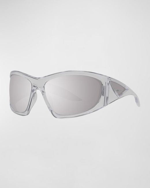 Givenchy Gray Giv Cut Acetate Wrap Sunglasses