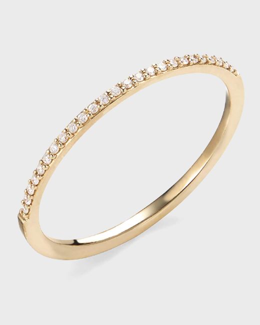 Lana Jewelry Metallic 14k Gold Thin Flawless Diamond Stack Ring