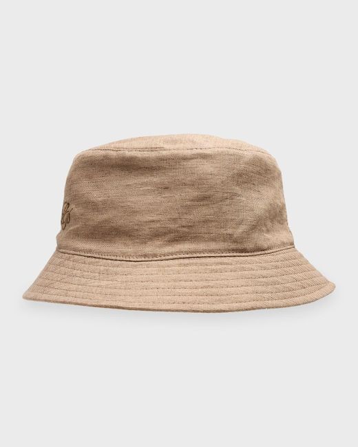 Loro Piana Natural Solaire Linen Bucket Hat