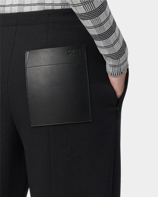 Loewe Blue Wool Stirrup Trousers