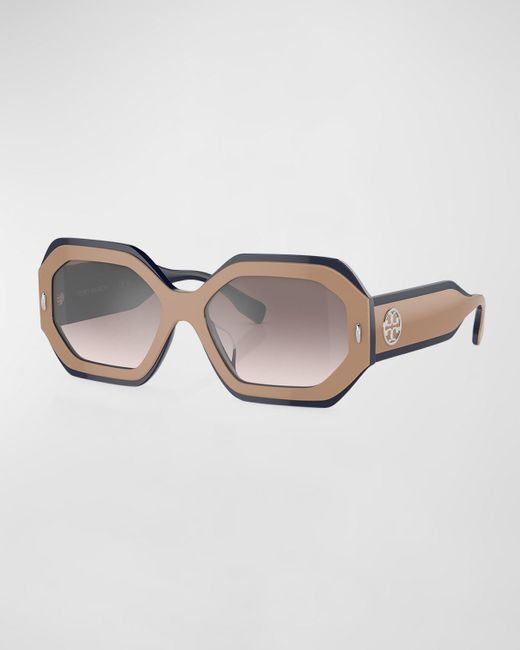 Tory Burch T-Monogram Square Acetate Sunglasses