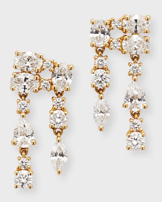 Anita Ko Natural 18k Yellow Gold Diamond Maya Earrings