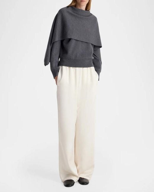 Rohe Gray Draped Cape Sweater